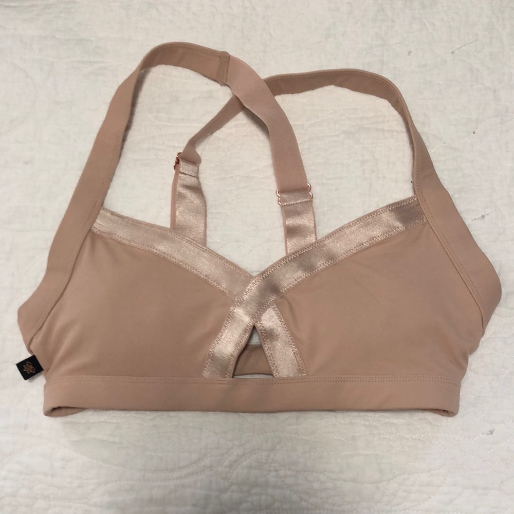 L’urv cream/rose sports bra